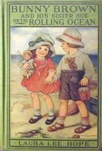 Bunny Brown and his sister Sue on the rolling ocean