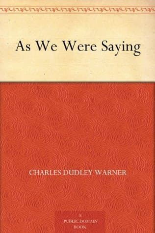 As We Were Saying cover