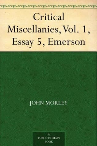 Critical Miscellanies, Vol. 1, Essay 5: Emerson cover