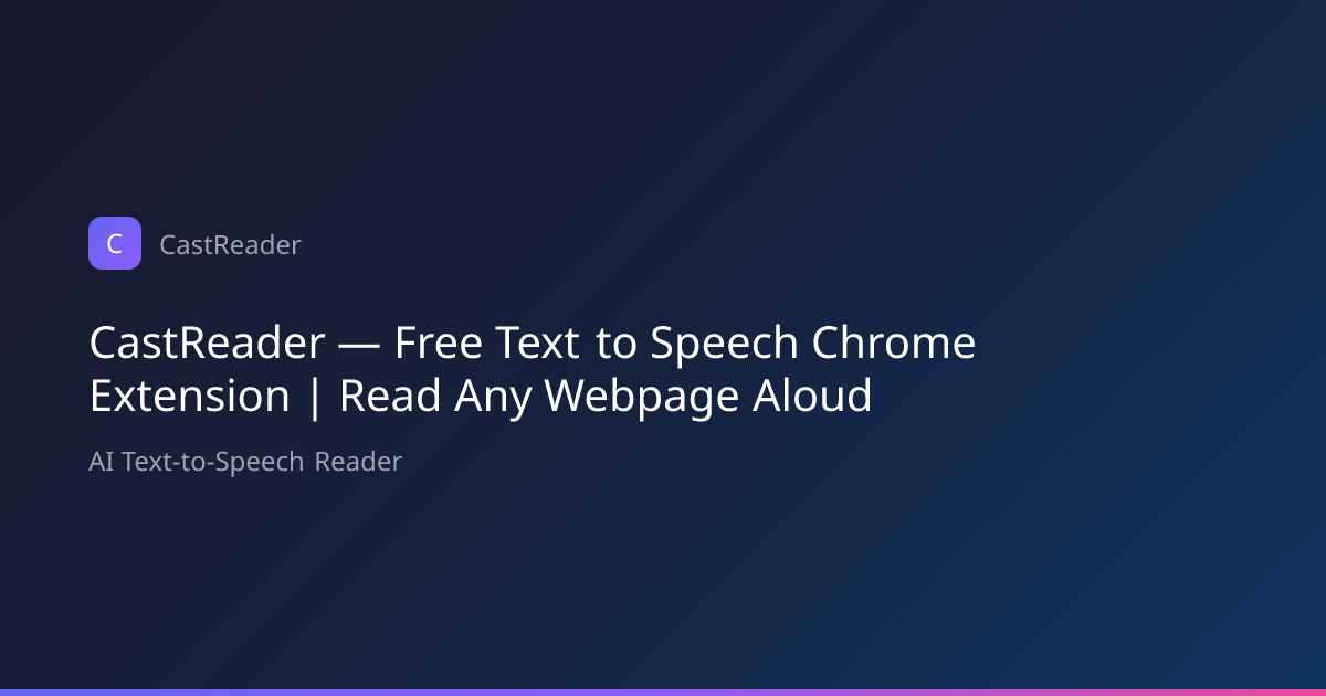CastReader 2.0 Screenshot
